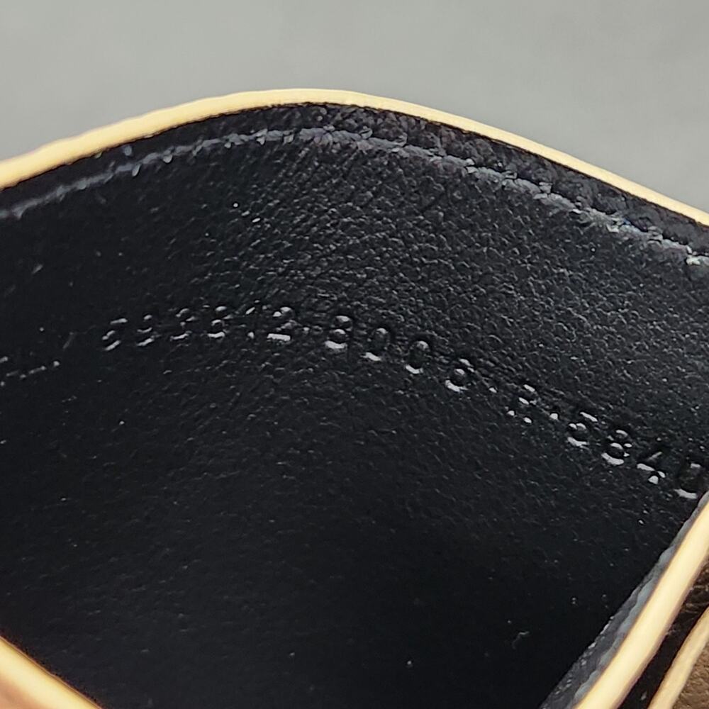 Authentic BALENCIAGA Leather Card Holder Gold Tan Luxuy - Picture 7 of 7